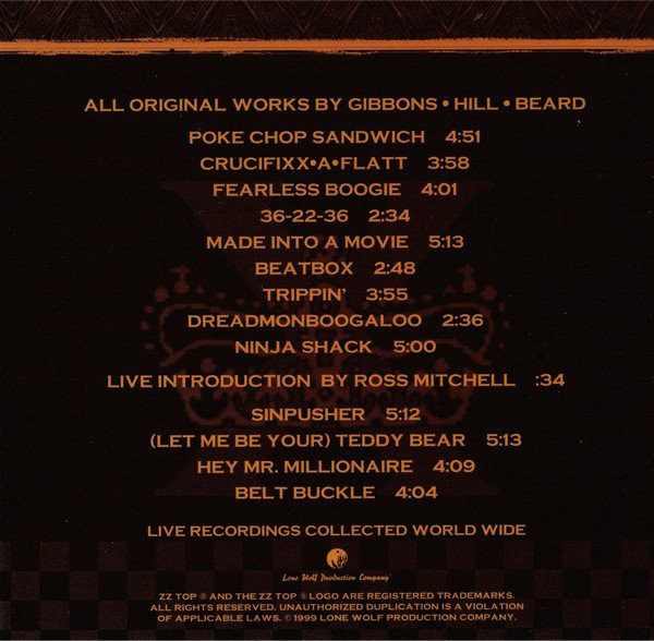 ZZ Top  XXX : Booklet 4 JPN